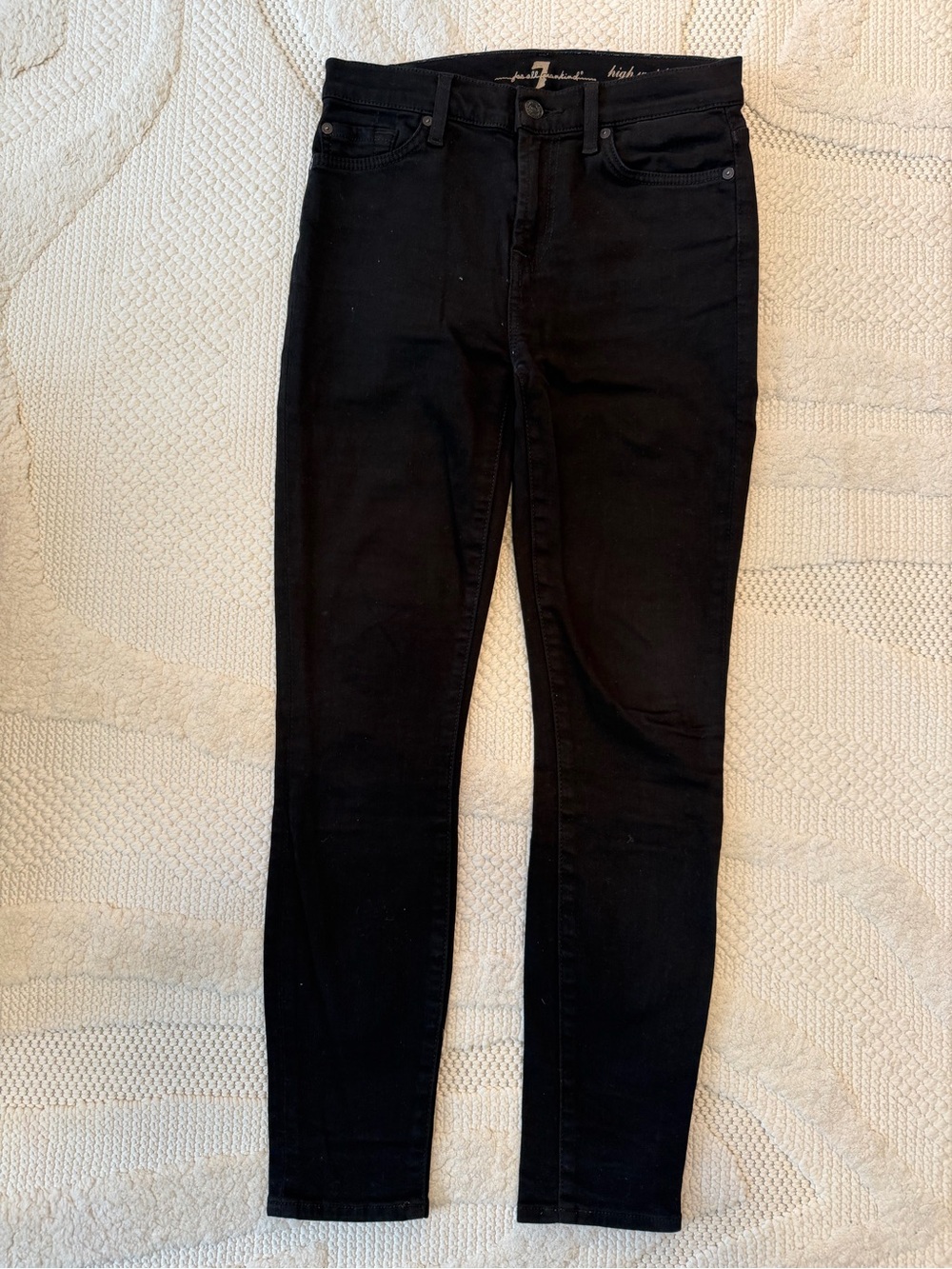 7 For All Mankind High-Rise Black Jeans - 25